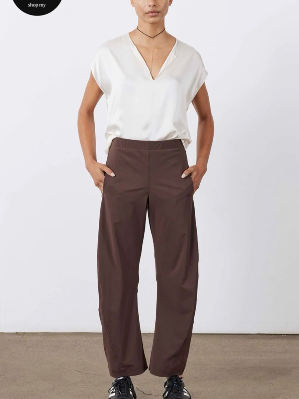Wide Leg Brown Women's Pants - Classic Straight Trousers
